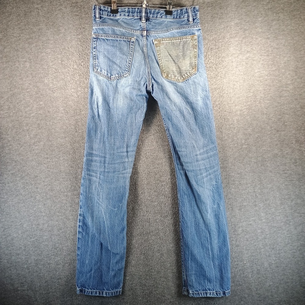 Gap Kids Jeans Boys 16 Slim Straight Fit Light Wash Pocket Accent‎ Heavy Duty - Picture 5 of 10